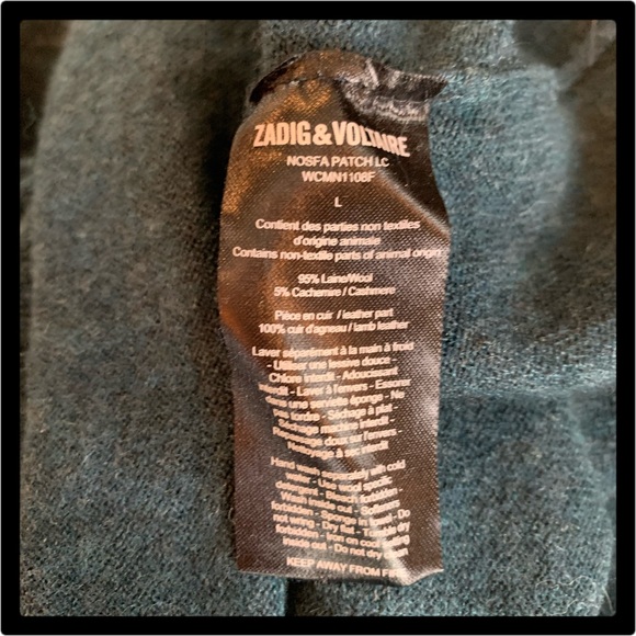 Zadig & Voltaire Wool & Cashmere Sweater Large - Picture 10 of 14